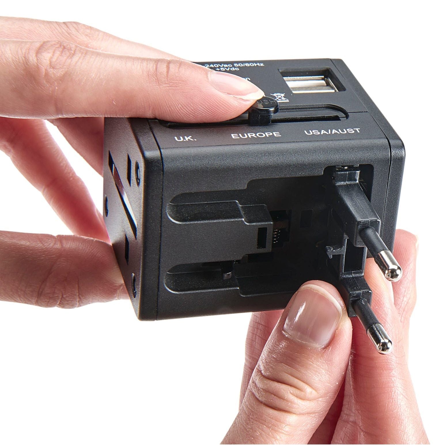 Smooth Trip International Adapter Cube with Dual USB Chargers