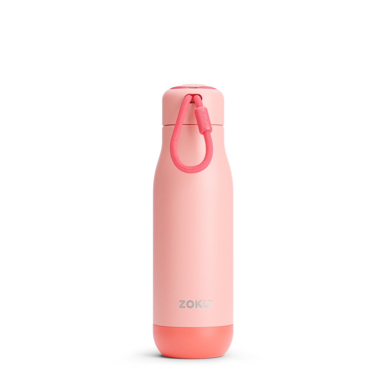 Zoku 12oz 3-in-1 Stainless Steel Tumbler Powder Coated Coral