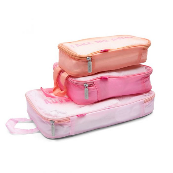 MIAMICA Pink Mesh Packing Cubes - Main Image